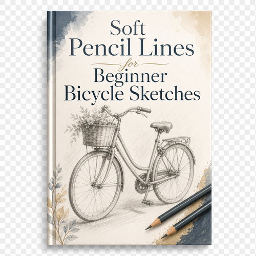 Soft Pencil Lines for Beginner Bicycle Sketches ebook cover
