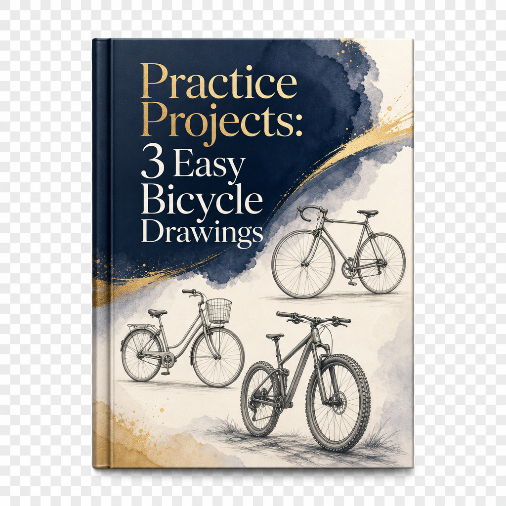 Practice Projects: 3 Easy Bicycle Drawings